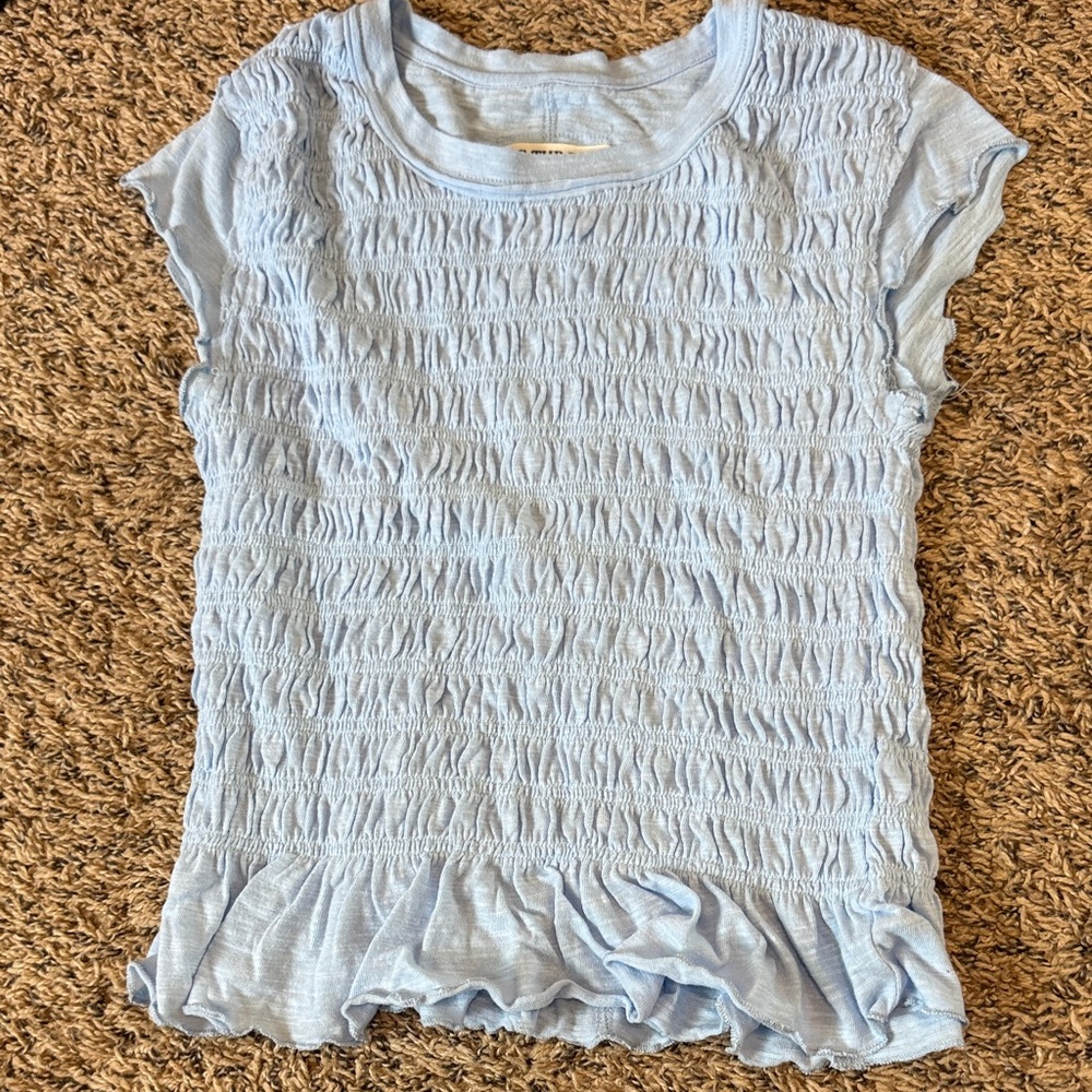 Free People Ruffled Shirt